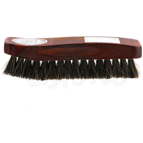 Poignée en bois professionnelle, 1 pièce, poils de cheval, botte chaussures, brosse à polir brillante, livraison directe,Brown