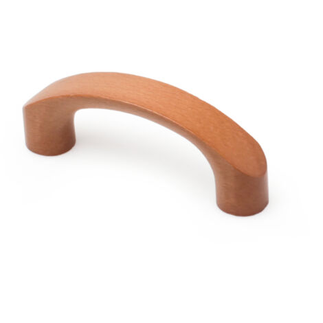 Poignée en hêtre cerisier, dimensions: 78x14x27mm, inserts: 64mm - talla