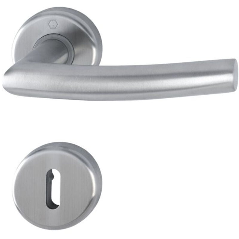 Hoppe - Poignée de porte garniture en inox sur rosaces alta monobloc ressort de rappel
