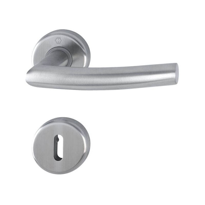 Hoppe - garniture en inox sur rosaces alta garniture monobloc ressort de rappel