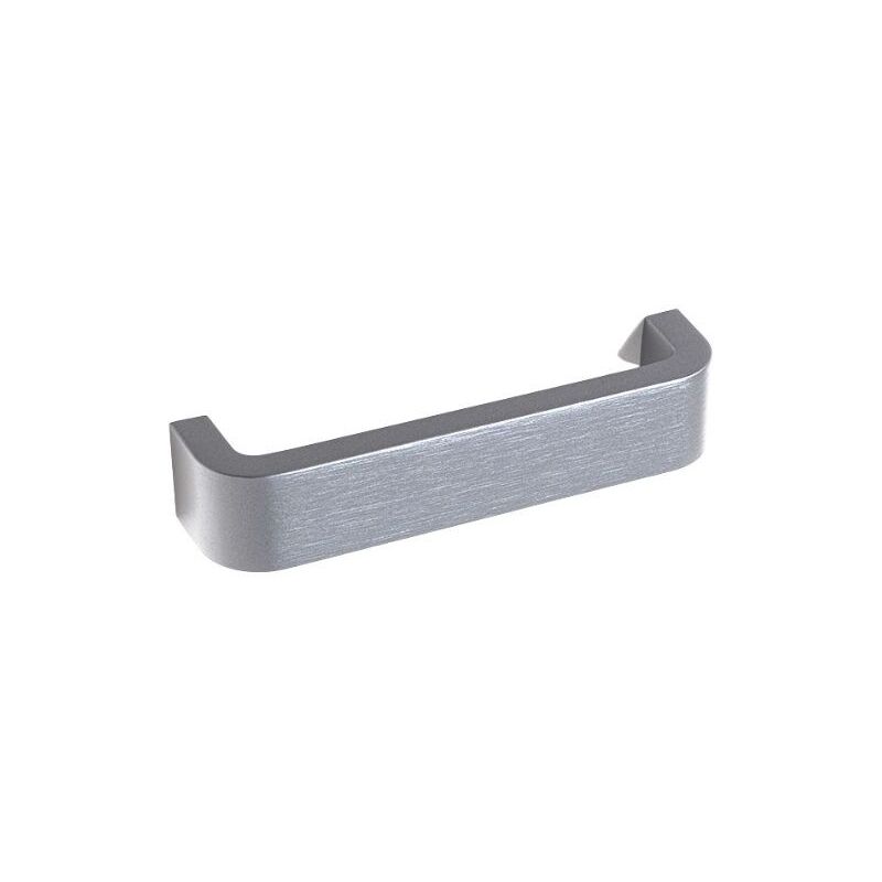 Poignée en métal aluminium pour meuble Zama 12404A250, Entraxe 128mm, 138mm, 32mm