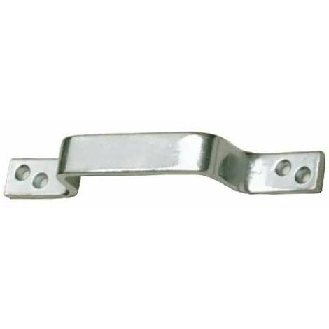 Poignée en métal finition zinguée longueur 215mm largeur 25mm hauteur 34mm à visser Meuble Porte Portail Volet Tirage Solide