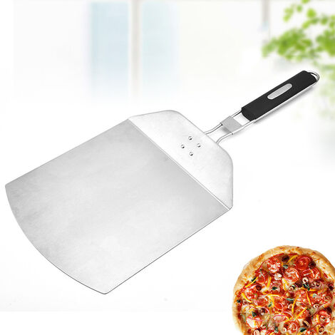 Pelle à pizza professionnelle XXL, Glissière à pizza en aluminium avec  poignée en bois, Spatule à pain carrée, Accessoires indispensables pour les