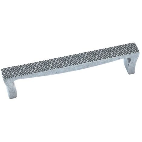 Poignée en zamak Arcade - entraxe 128 mm - finition acier mat vieilli - METAKOR
