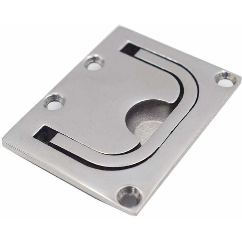 Poignée Encastrable Tiroir Poignée Marine en Acier Inoxydable Poignée de Bateau de Trappe Enfoncée Casier de Trappe Affleurant de Bateau (76 57mm)，Ce