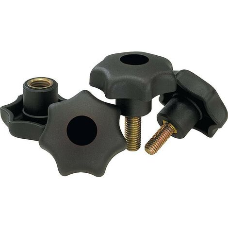 Poignee etoile avec boulon fileté M12 x 40 forme L