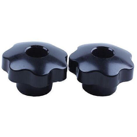 Poignée étoile de serrage filetée M8 x 50mm - 2 pièces noires