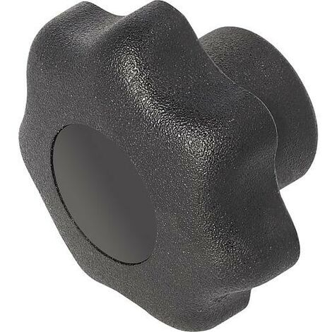 Poignee etoile Nirosta avec douille taraudée M12 forme K