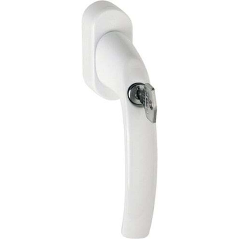 Hoppe - Poignée de fenêtre Atlanta 0530S/US952 Alu.F9016/blanc trafic 32-42mm verrouillé - 10763968