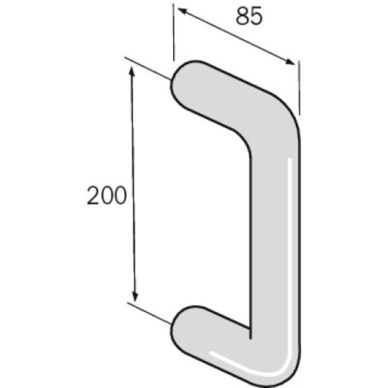Normbau - Poignée filetée percée fp - type stg 83 pour porte battante nylon coloris noir 16 ral 9005