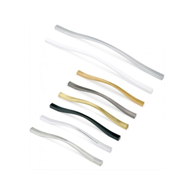 Estamp - Poignée Fluid 6821 - talla Nickelé brossé. 363x7,60/12,80x33,80mm. Entraxe 320/288mm.