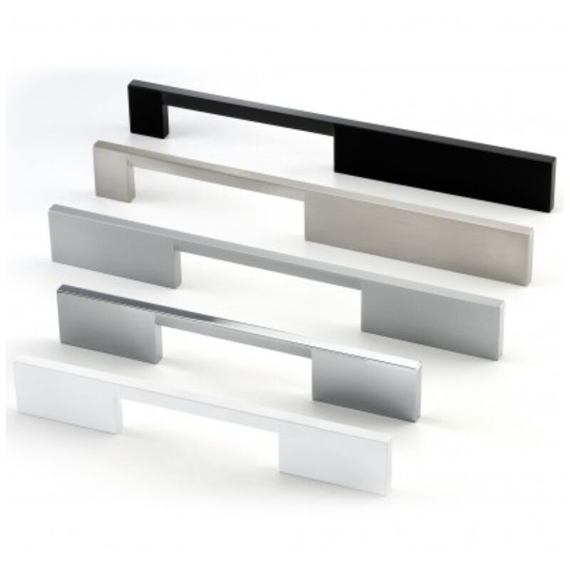 Poignée I-Spazio 7571 - talla Chromé brillant. 200x8x32mm. Entraxe 128mm.