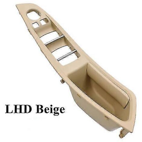 Poignée intérieure de porte avant, panneau de porte intérieur, bouton de commande du siège conducteur, boîte de rangement pour BMW Série 5 F10 F11 F18 520 523 - Poignée intérieure de porte - Beige