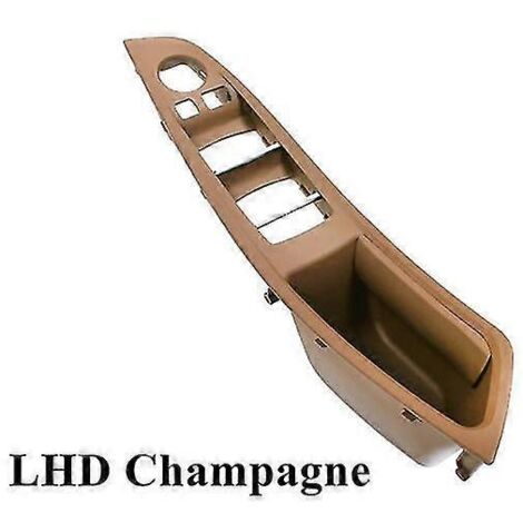 Poignée intérieure de porte avant, panneau de porte intérieur, bouton de commande du siège conducteur, boîte de rangement pour BMW Série 5 F10 F11 F18 520 523 - Poignée intérieure de porte - Champagne