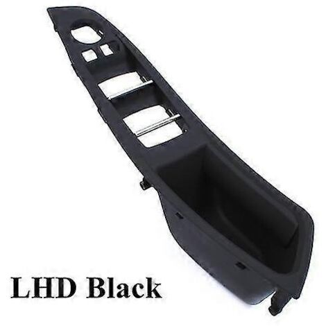 Poignée intérieure de porte avant, panneau de porte intérieur, bouton de commande du siège conducteur, boîte de rangement pour BMW Série 5 F10 F11 F18 520 523 - Poignée intérieure de porte - Noir