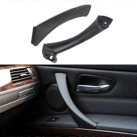 Poignée intérieure de porte, cache noir, côté gauche et droit, pour BMW Série 3 E90 E91 316 318 320 325 328 - Poignées de porte intérieures - Noir - Côté droit