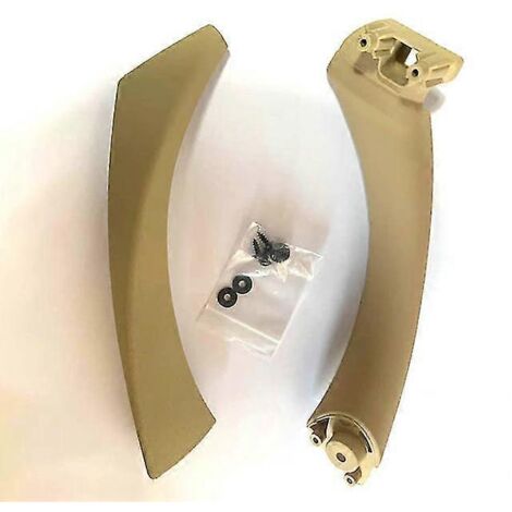 Poignée intérieure de porte gauche/droite, couleur beige/noir, cache de poignée de porte intérieure pour BMW Série 3 E90 E91 328 330 335  Poignées de porte intérieures  -- beige (à gauche)