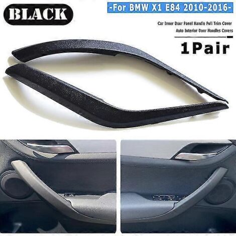 Poignée intérieure de porte latérale noire/beige pour BMW X1 E84 18d/18i/20d/23dx/28i (2008-2016) - Cache de poignée en plastique ABS - Référence : 51412991776 - Poignées de porte intérieures - Noir -