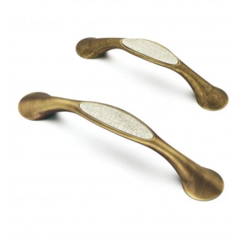 Poignée Liki 9821 - talla Craquelé/Bronze rustique. 137x20x28mm. Entraxe 96mm.