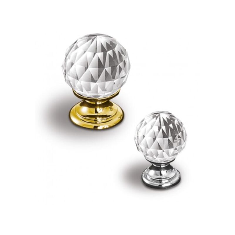 Estamp - Poignée Lux 9932 - talla Transparent/Chromé brillant. 30mm. ⌀25mm.