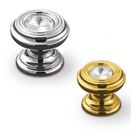 Poignée Lux 9952 - talla Transparent/Chromé brillant. 26mm. ⌀30mm.