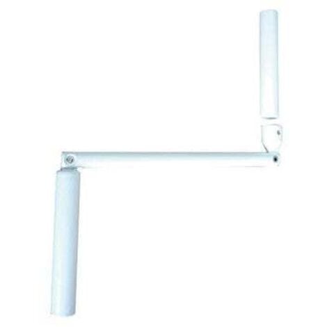 Poignée manivelle acier laqué, H.415 x L.20 x P.20 mm