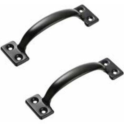 Poignee Meuble, 2 Pièces Poignee de Meuble Cuisine Vintage Acier Inoxydable Poignée pour Porte en Bois, Porte de Fer, Tiroir, Meubles à Chaussures, Noir