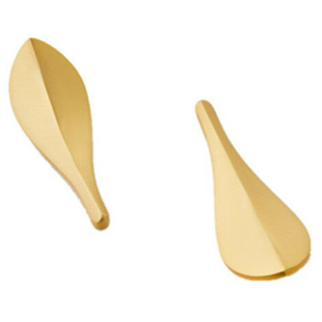 Poignee Meuble Irisfr，Poignée Meuble Cuisine，Bouton de Meuble Doré， Tiroir Meuble Cuisine Home Decorating,Trou Centre Distance 32 mm，2 Unités