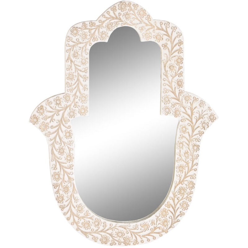 Dkd Home Decor - Miroir Mangue 45X2X60 Hamsa Blanc