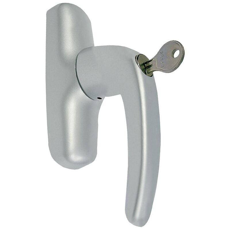 Fapim - Crémone à clé Néfer 1 fourche entraxes 84-104 mm pour oscillo-battant inversé finition argent