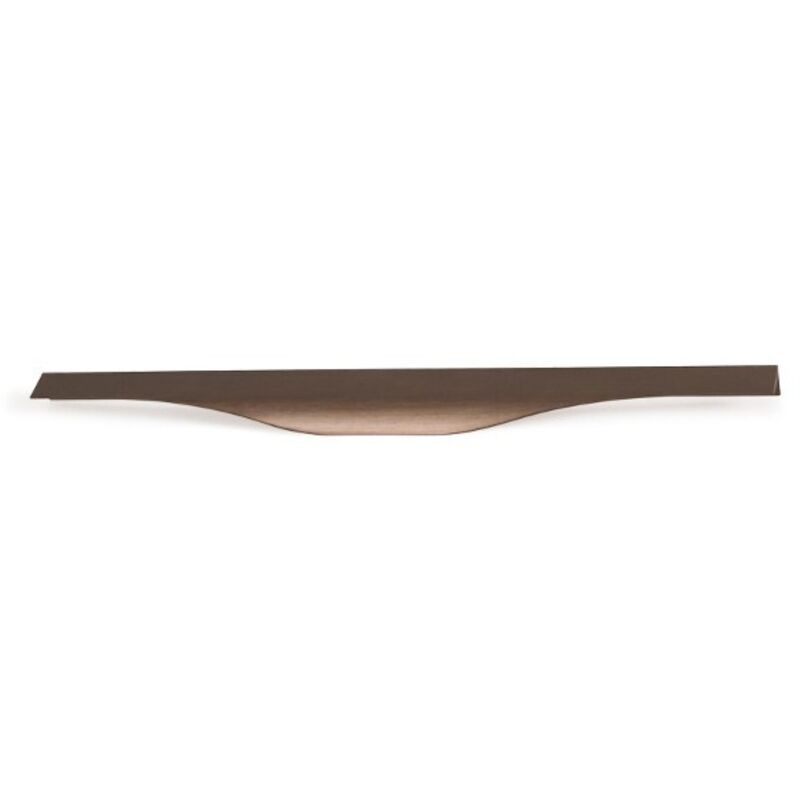 Poignée de meuble bronze vieilli 350mm – Entraxe 256mm – Pour portes 19mm – Design ondulé en aluminium – Viefe