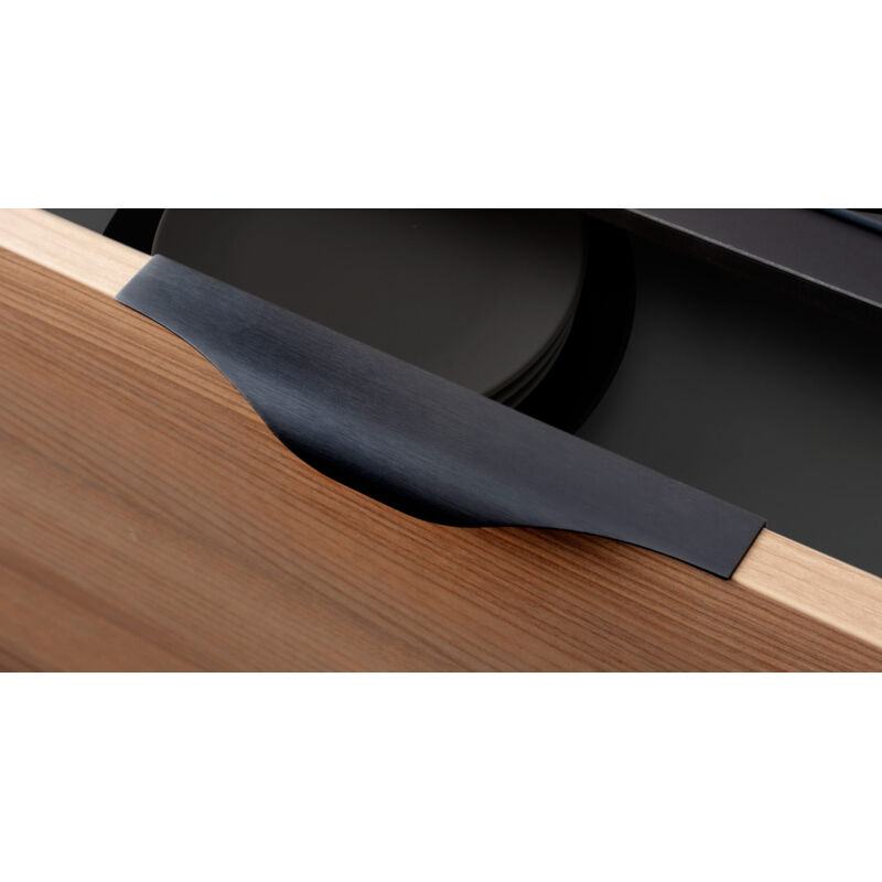 Poignée Noma 0254 / 0255 - talla Noir brossé/350mm / interaxe 256mm. Porte 19 mm