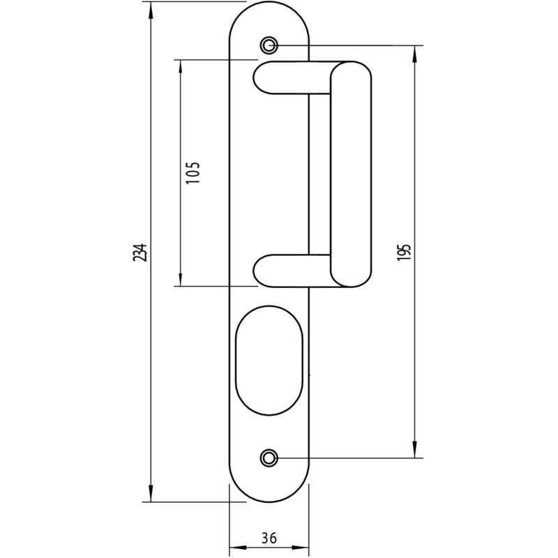 Heracles - Poignée palière morgan SGN2 laiton poli B-MORGA-LP11