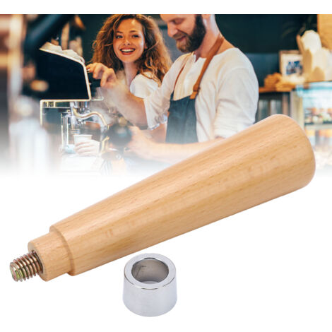 Poignée Portafilter M10 en Bois de Hêtre - Design Ergonomique pour Prise Confortable et Manipulation Stable