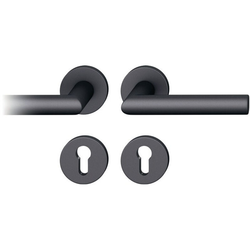 FSB - Poignée porte 12 1076 Alu.0810 rd.PZ din Gauche/Droite