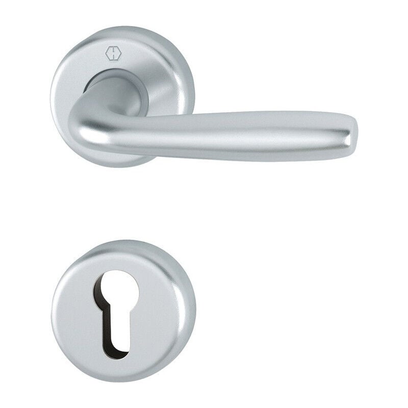 Poignée porte Maribor 1766/17KV/17KVS Alu.F1 rond.PZ DIN Gauche/Droite D/D HOPPE