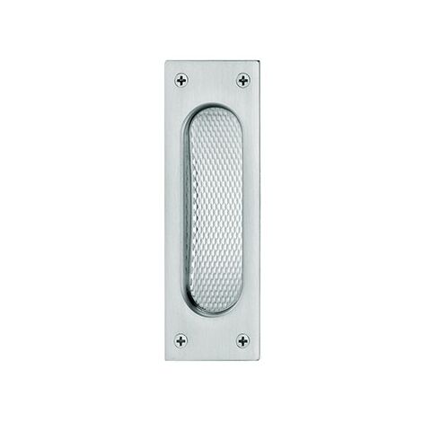 Poignée porte a encastrer 0 424211,eck.Alu+9016blanc