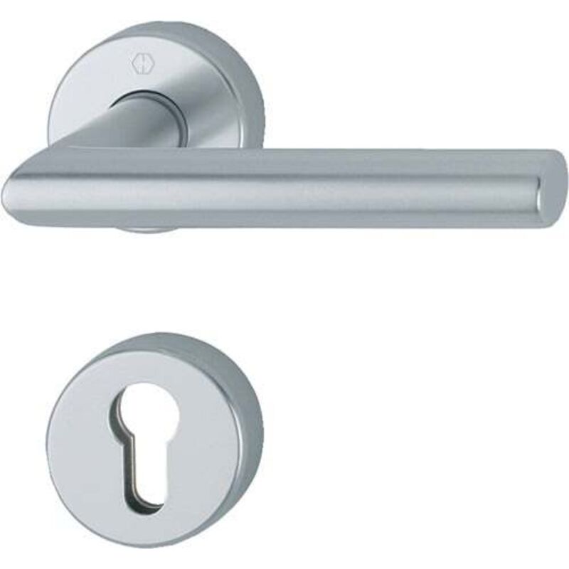 Hoppe - Garniture fs Ams.FS-1400/42H/42HS alu.F1 d/d ts 40-65mm pz rd.DIN l/r - 10726294