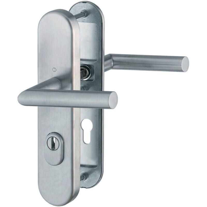 Hoppe - Poignée porte Ams.FS-E1400F/3332ZA/33310 Inox F69 d/d ts 42-47mm pz rd