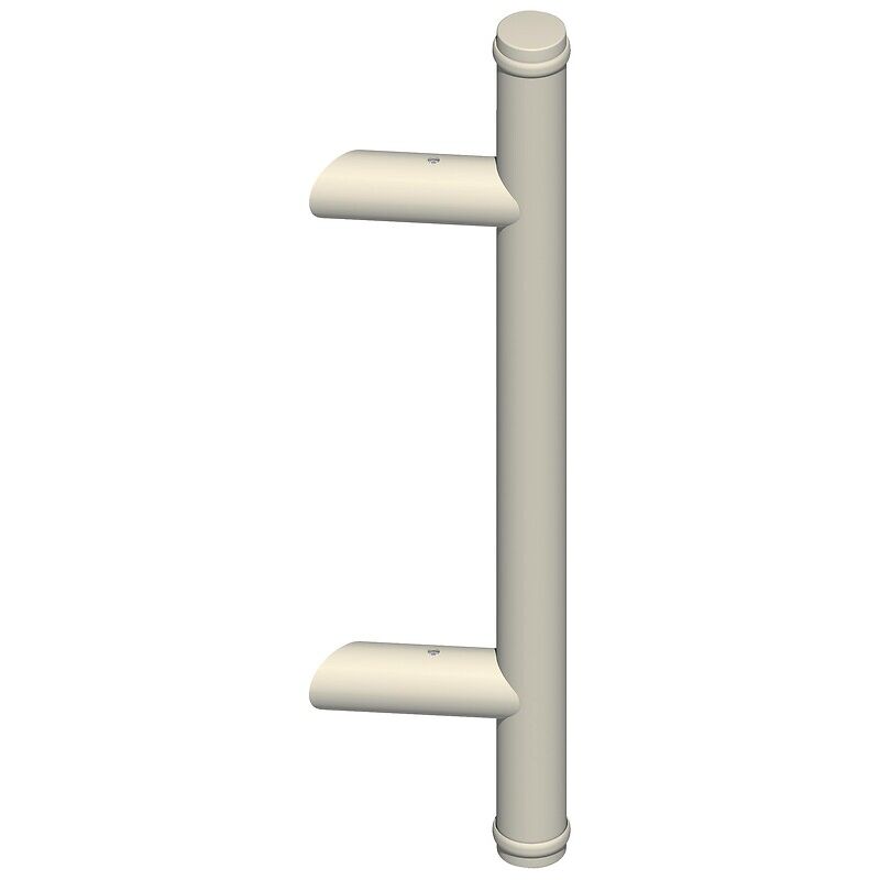 La Croisee Ds - Poignée porte battante aluminium diva xxi diamètre 35 entraxe 300mm, incliné 50° hauteur 500mm,noir ral 9005 percée - la croisée ds