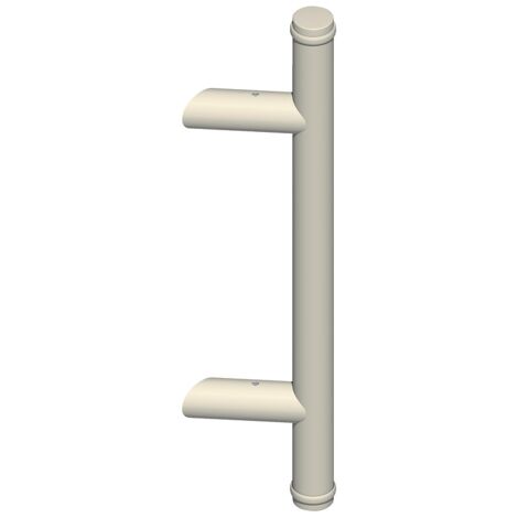 Poignée porte battante aluminium DIVA XXI diamètre 35 entraxe 300mm, incliné 50° hauteur 500mm,noir RAL 9005 percée - LA CROISÉE DS