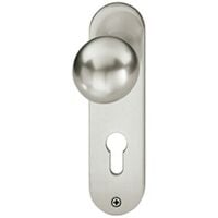 f1 anodisé neuf A Solidement Sur gussrosette poignée de porte 1300//160 gekröpfter bouton