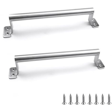 Poignée Porte Coulissante, 2 Pièces Argent Poignee de Meuble, Poignée Porte de Garage Avec Base Épaissie, pour Portes D'armoires, Portes de Grange, Portes Coulissantes et Autres Meubles