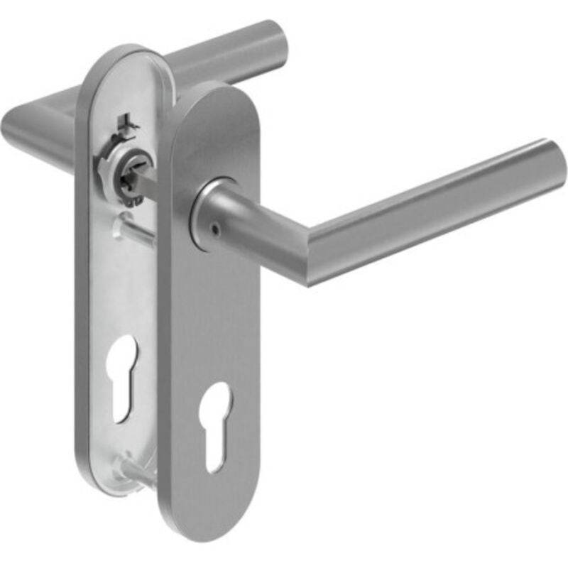 Deni - Poignée porte DD-Grt. er 9 mm forme l. Raccord court. fs. pz Forme en l. Court. fs. pz