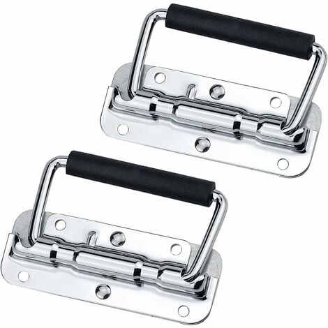Poignée, Porte en Métal Extracteur Poignée, Poignée Pliante à Ressort, Poignée de Coffre en Métal(2pcs)