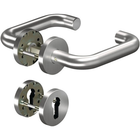 Poignée porte FS CORE+8100/6501/6612 Alu.AL D/D TS 38-63mm PZ rd.Gauche/Droite OGRO