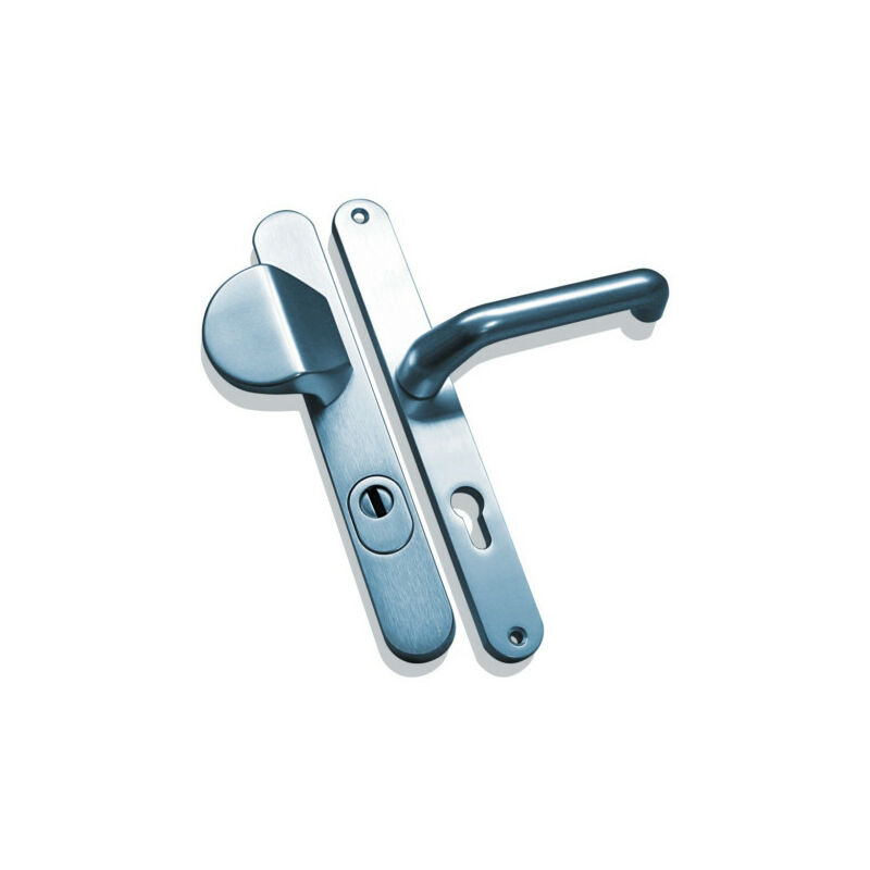 EDI - Ensemble de poignées de porte tirage menuiserie métallique Argent 92 8 mm Argent 92