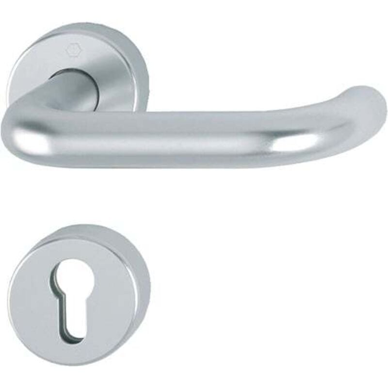 Hoppe - Garniture fs Paris FS-138/42H/42HS Alu.F1 d/d ts 45-65mm pz rd.DIN l/r - 10726471