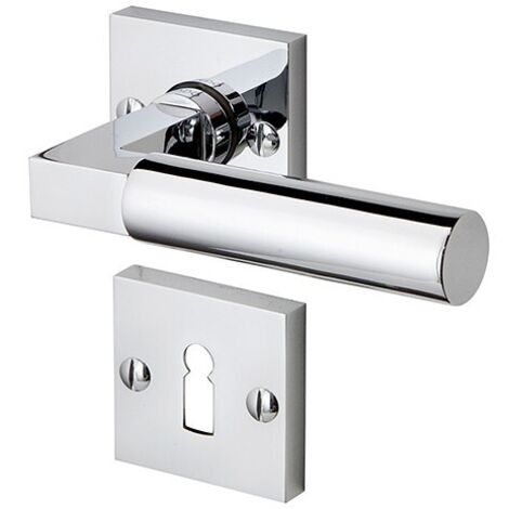 Poignée porte PZ,Bauhaus avec Rosetten,Chrom