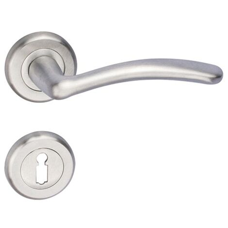 Poignée porte PZ,Phedra avec Rosetten,Mattchrom